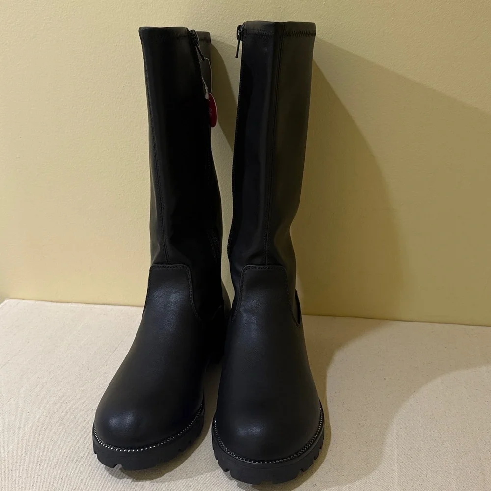 Trinity Black Shoes Girls Boots Girls Size 6 running bigger | wide calf